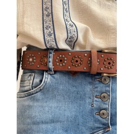 Art N Vintage Oriel leather belt - oak