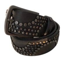 Art N Vintage Taron leather belt - charcoal