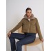 Birds Of A Feather Lucia Wool Cropped Jacket - Khaki