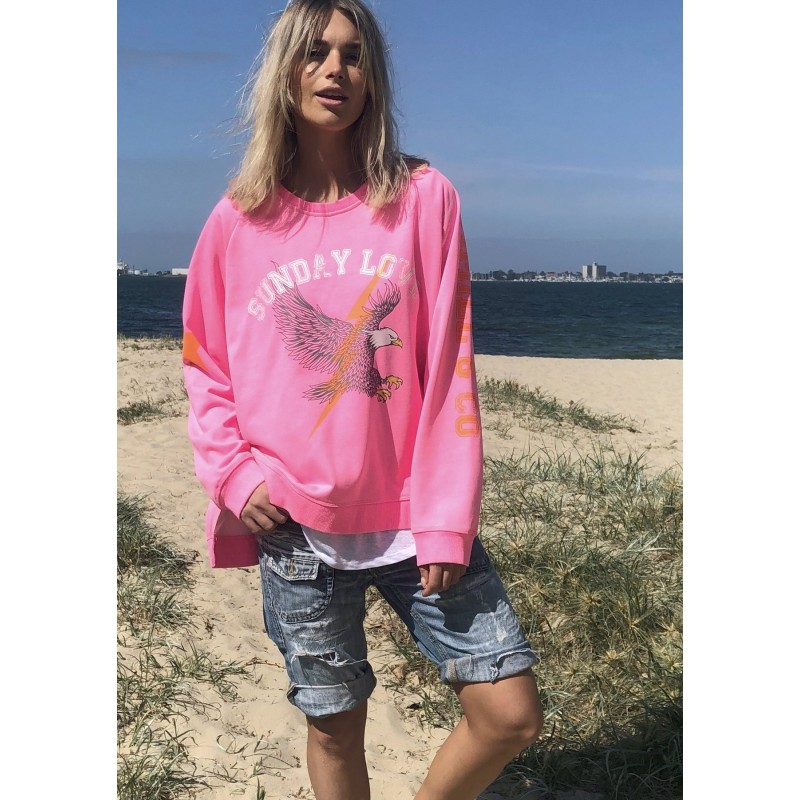 Hammill & Co Sunday Eagle Sweat - Pink Hammill & Co Sunday Eagle Sweat - Pink