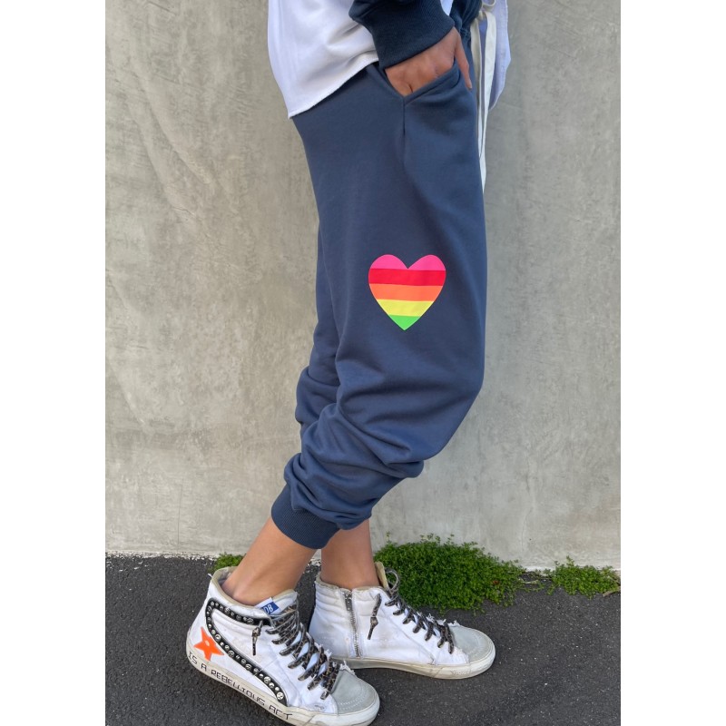 Hammill & Co Sporty rainbow track pant - navy Hammill & Co Sporty rainbow track pant - navy
