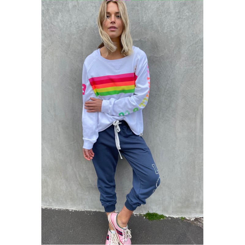 Hammill & Co Sporty rainbow sweat - white Hammill & Co Sporty rainbow sweat - white