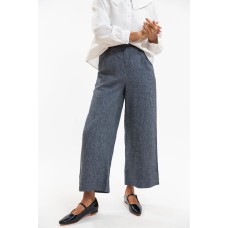 EVASSUNDAY  - Bowie pant - Navy pinstripe