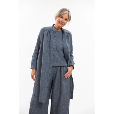 EVASSUNDAY  -  Ophelia shirt dress - navy pinstripe