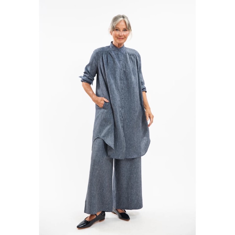 EVASSUNDAY - Ophelia shirt dress - navy pinstripe EVASSUNDAY - Ophelia shirt dress - navy pinstripe