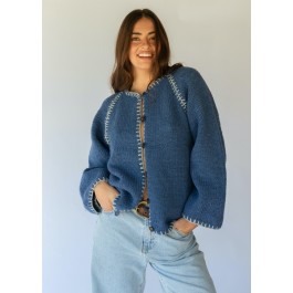 Hobo & Hatch - Heidelberg Cardigan - blue and white 