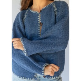 Hobo & Hatch - Heidelberg Cardigan - blue and white 