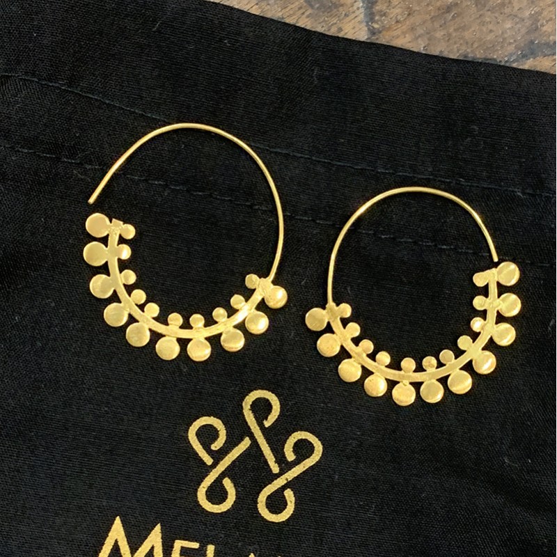 Gold Fern Hoop Earrings Gold Fern Hoop Earrings