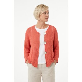 La Luna Lifestyle - Cotton knit cardigan - mink
