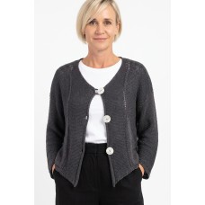 La Luna Lifestyle - Cotton knit cardigan - mink La Luna Lifestyle - Cotton knit cardigan - mink