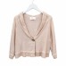 La Luna Lifestyle - linen Retro Jacket - Sky blue / blush / white 