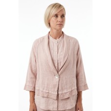 La Luna Lifestyle - linen Retro Jacket - blush La Luna Lifestyle - linen Retro Jacket - blush