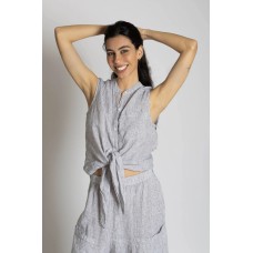 La Luna Lifestyle - Sardinia Stripe sleeveless shirt 