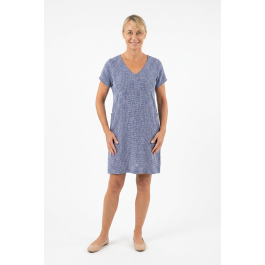 Linseed Designs Vikki Dress - blue and white check