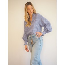 Linseed Designs Jolie blouse - micro navy check 
