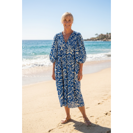 Lissie Lulu  Culburra  dress in royal blue /white
