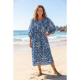 Lissie Lulu  Culburra  dress in royal blue /white