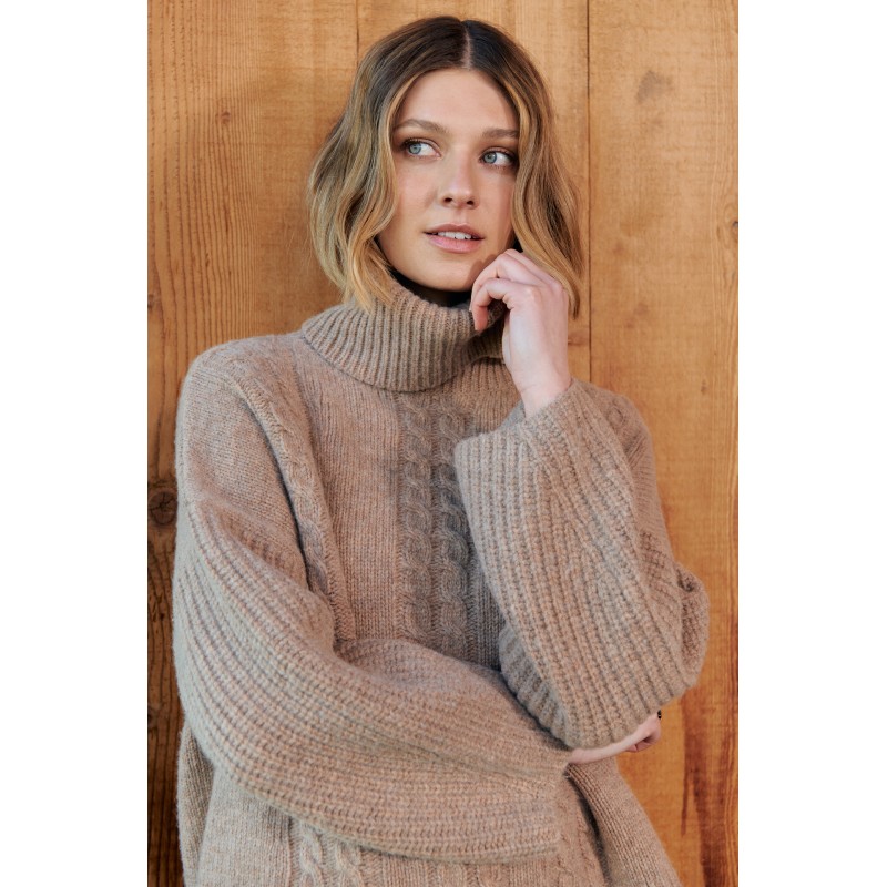 Maxted Clothing Olive Roll Neck - Taupe