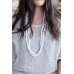 Beaded necklace  white - sustainable jewellery