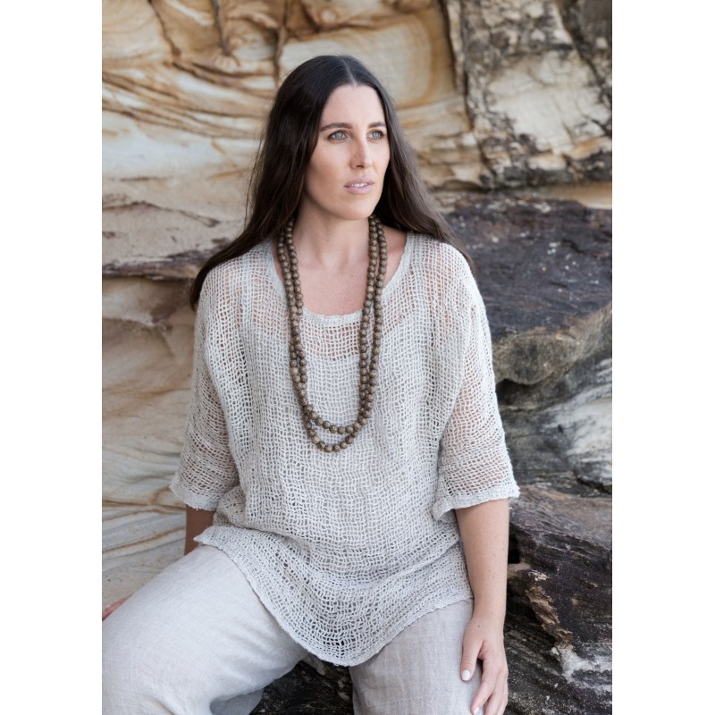 Beaded necklace natural - sustainable jewellery Beaded necklace natural - sustainable jewellery