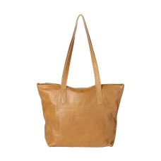 Rowdy leather - small tote bag - Amber