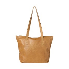 Rowdy leather - small tote bag - Amber