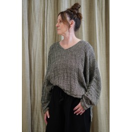 Rustic Linen - Franka sleeve top