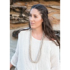 Beaded necklace  Ivory - sustainable jewellery