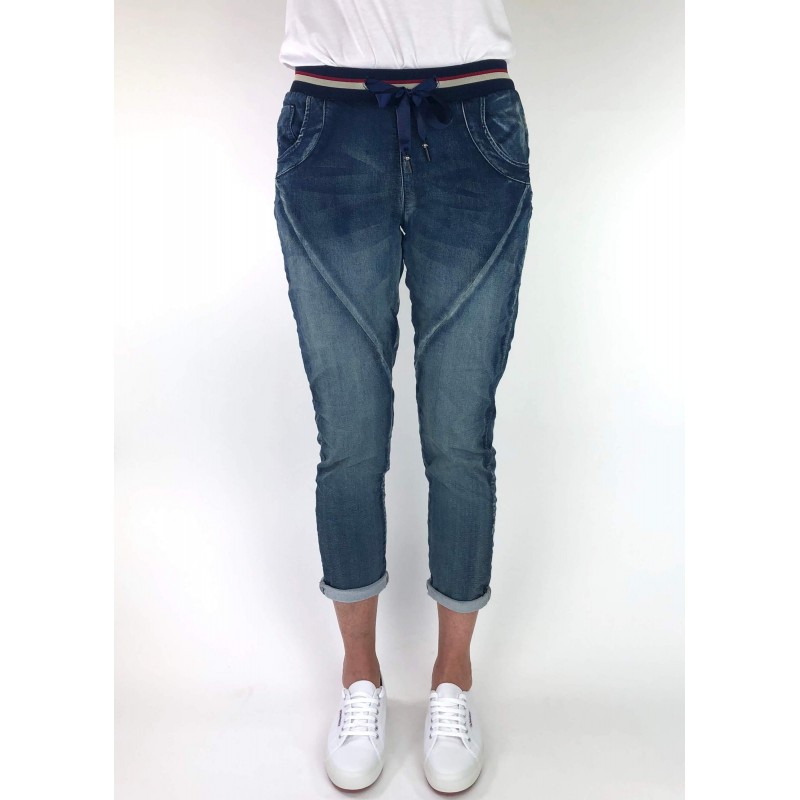 ralph denim joggers